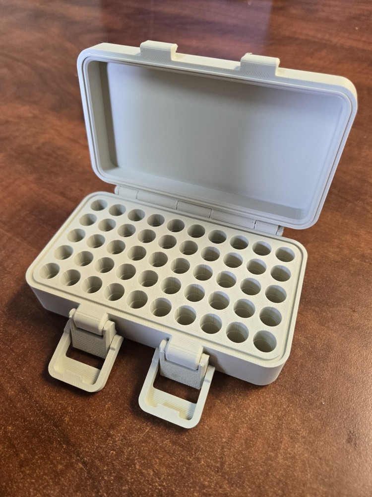 50 Round 9MM Ammo Case With Double Latches 3D Printed