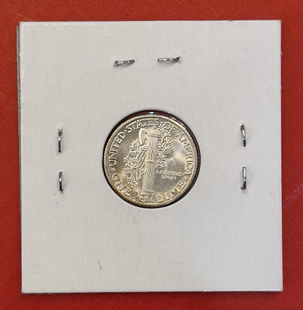 1942 D Mercury Silver Dime, Gem Uncirculated, FSB.