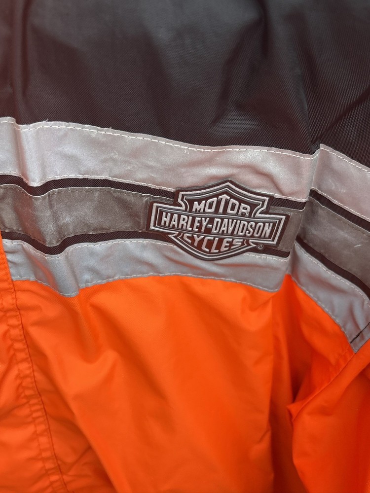 Harley-Davidson Motorcycle Rain Suit Set Jacket Pants Reflective Size Large