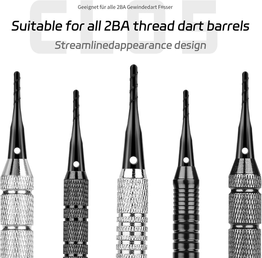 Darts Soft Tip,2Ba Thread Soft Tip Dart Point 200 Pack, Plastic Tip Dart Points,