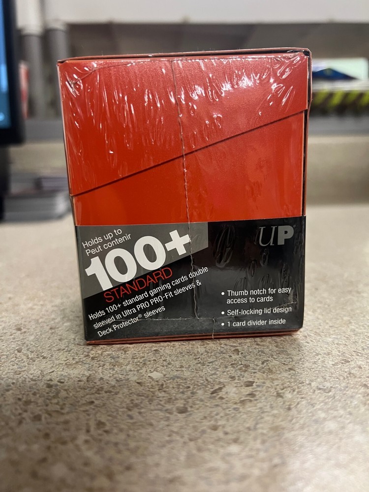 Ultra Pro Eclipse PRO-100+ Deck Box ORANGE Locking Lid w/ 1 Card Divider New