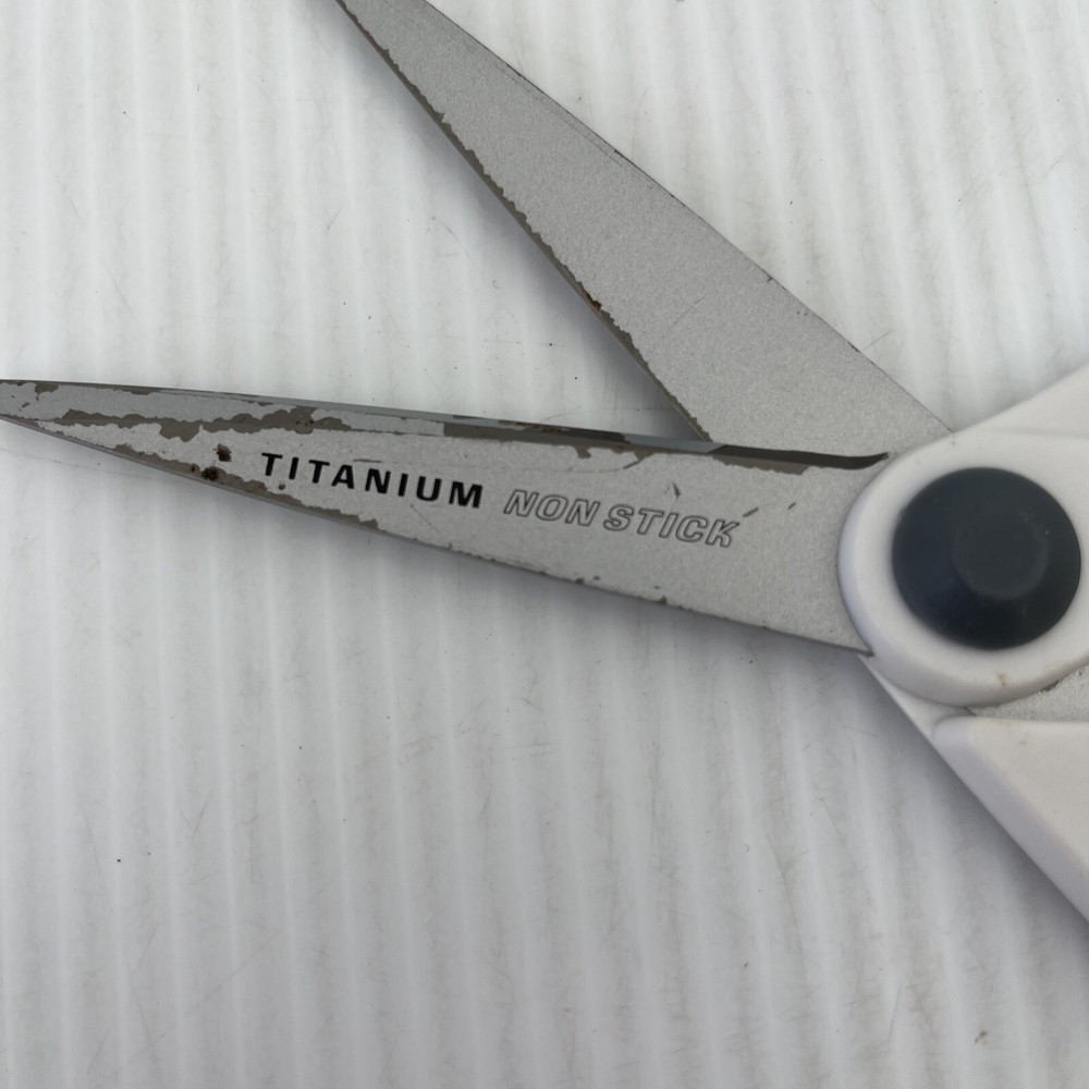 Westcott Office Paper Scissors Shears Titanium Non-Stick White