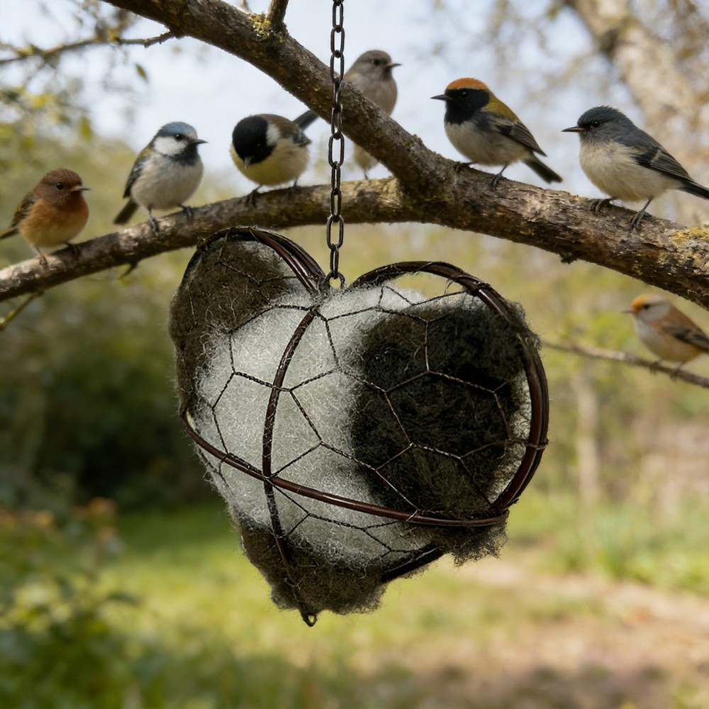 Bird Nesting Material Station, Refillable Wild Birds Nesting Station