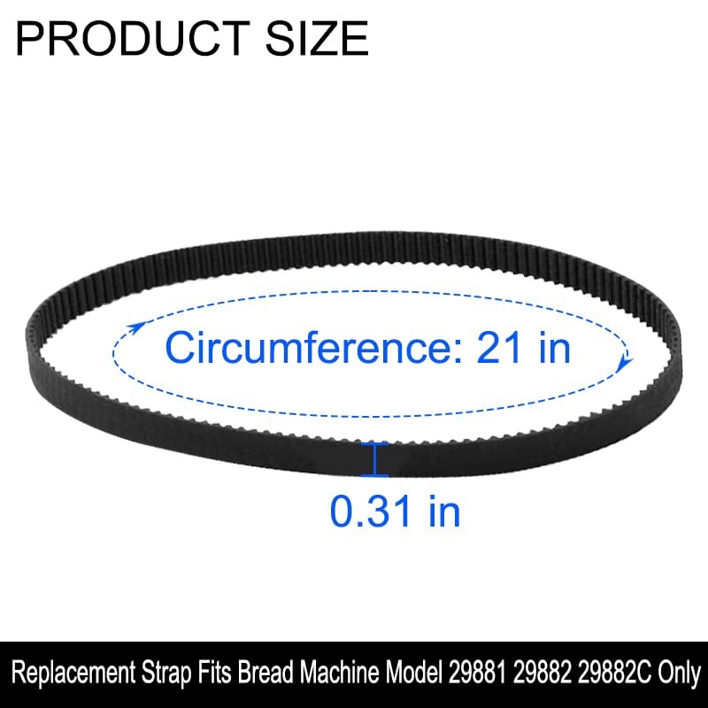 2pcs Bread Machine Replacement Strap Fits Bread Machine Model 29881 29882 298...