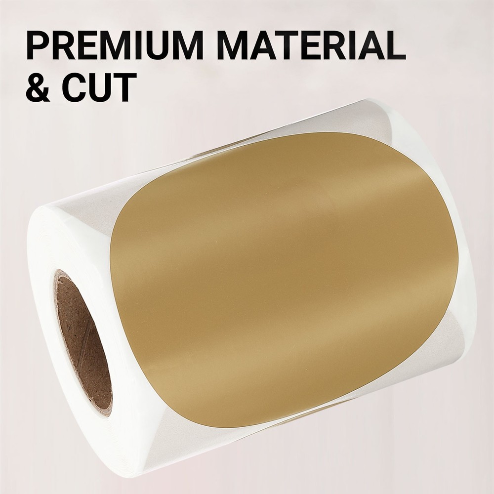 300Pcs Colored Dot Thermal Labels (Brown, 4 Inch)