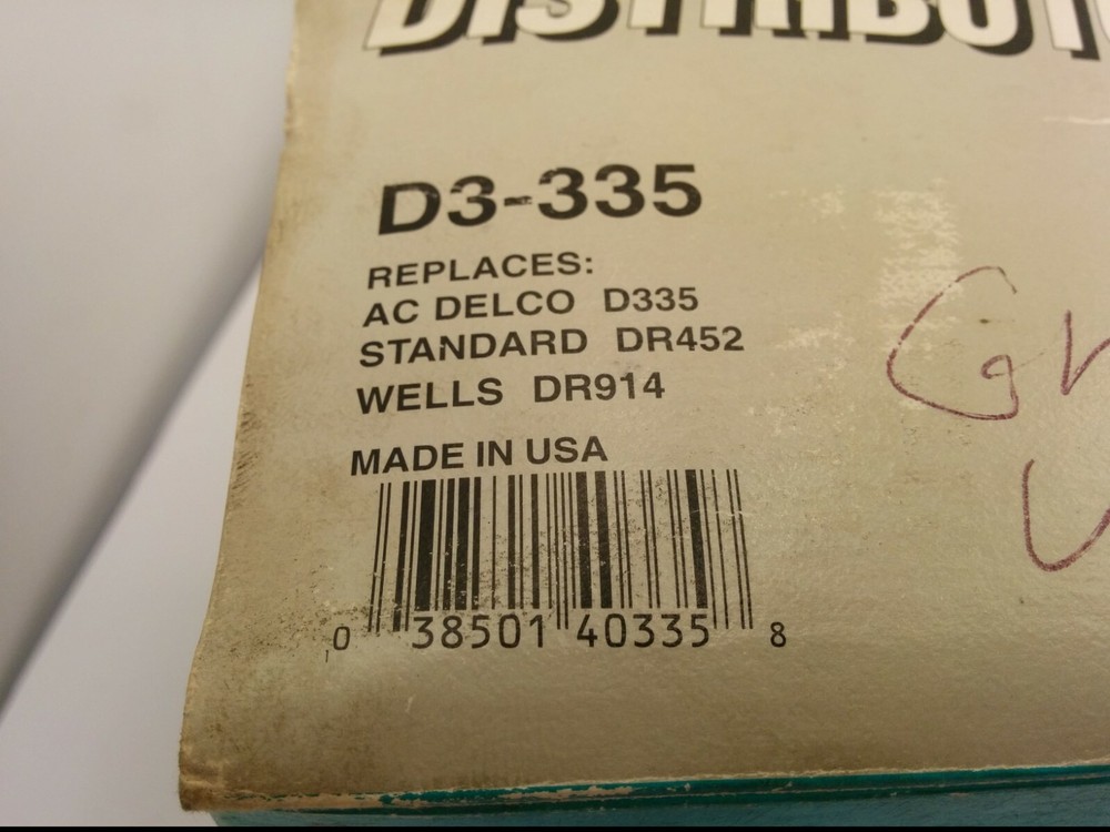 DURATECH D3-335 DISTRIBUTOR CAP, NIB