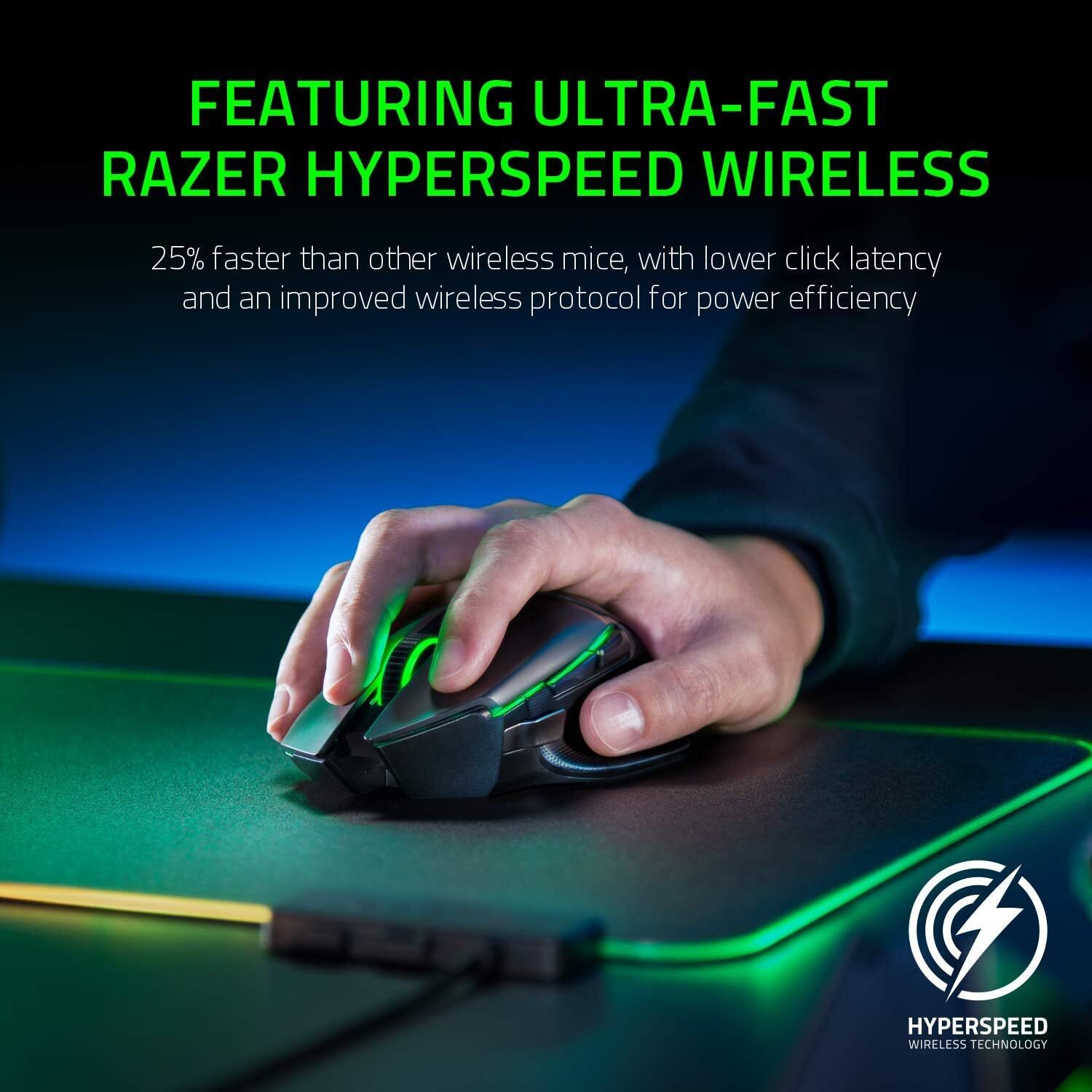 Razer RZ01-03170200-R3U1 Black Basilisk Ultimate HyperSpeed WirelessGaming Mouse
