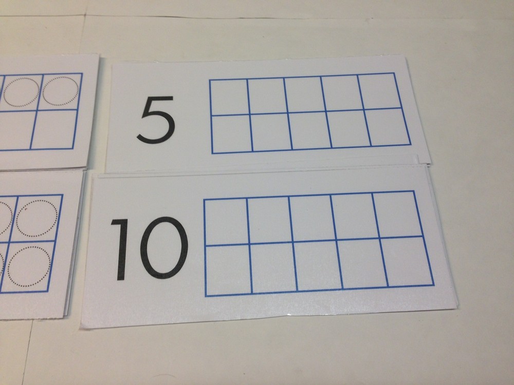 Ten Frames Counting - 20 Cards- Laminated Cards Set