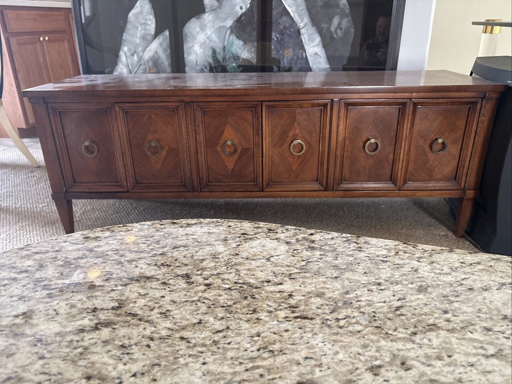 Brass Rings Drop Pull 6 Doors 3 Compartments Credenza