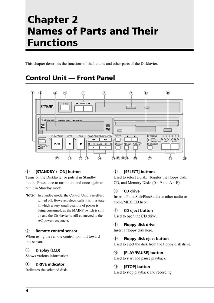 Yamaha DGC1B — Basic Operation Manual Guide — 67 Pages — Half Size 5.5x8.5