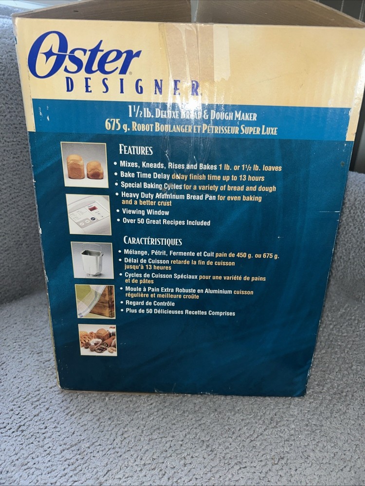 Oster Compact Breadmaker Makes 1 lbs & 1.5 lbs Loaves Model: 5815 OPEN BOX