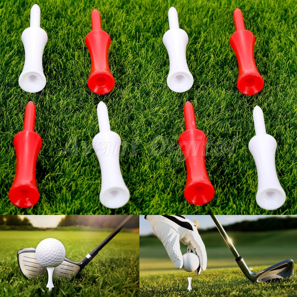 100pcs 68mm Random Color Golf Plastic Graduated Castle Tee Height Control Tee