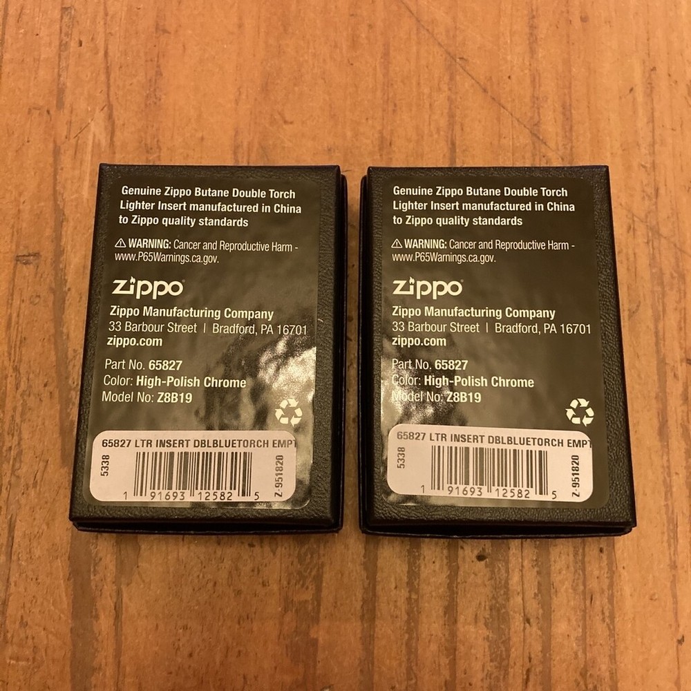 (2 Pack) ZIPPO Butane Double Torch Insert W/ Push-button Piezo Ignition 65827