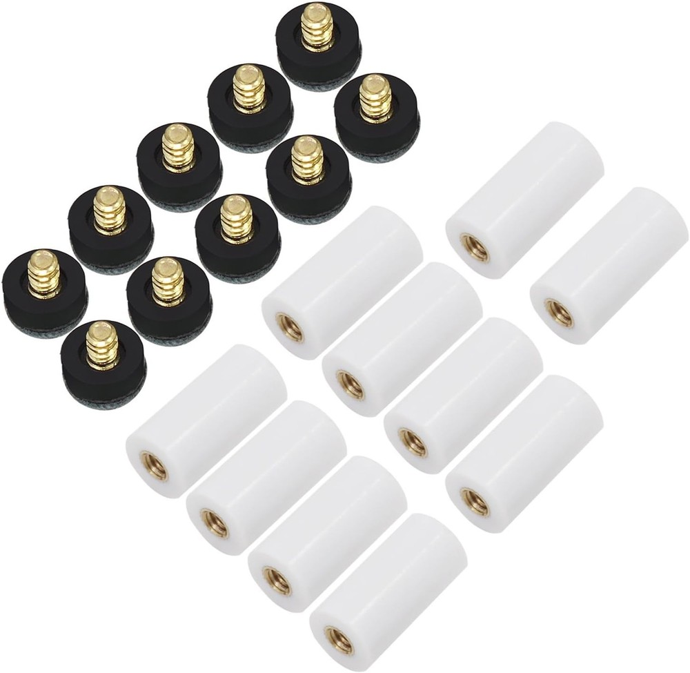 10Pcs 13Mm Soft Grey Cue Tips Billiard Replacement Screw-on Tips W