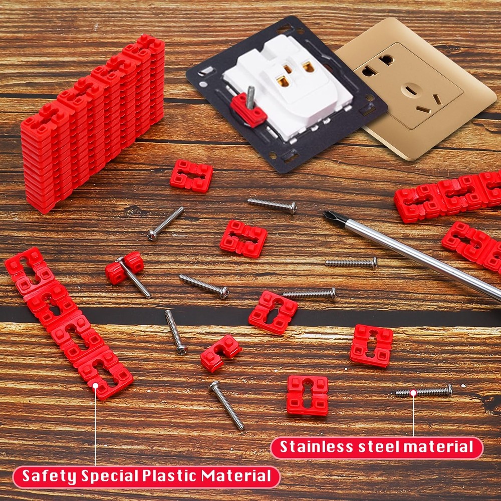 48 Pcs Switch and Receptacle Spacers, Plastic Receptical Red