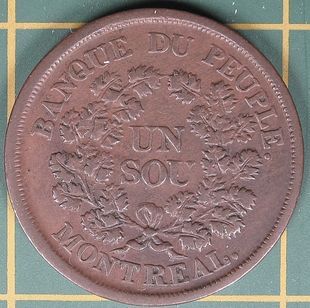 c.1838 Lower Canada Un Sou Token LC-5A5