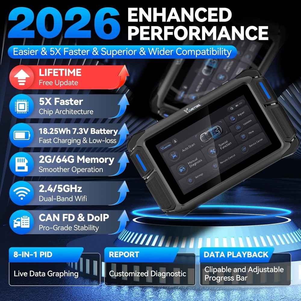 VDIAGTOOL VD70 Lite OBD2 Scanner Bidirectional Key Programmer Diagnostic Tool