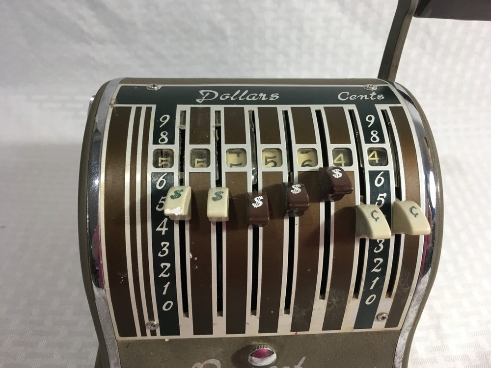 VINTAGE PAYMASTER SYSTEM / SERIES 600 / 7 COLUMN CHECK WRITER / STAMPER MACHINE