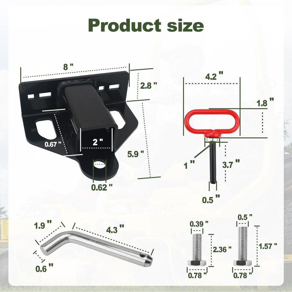 joytrace Zero Turn Lawn Mower Hitch, 2" Hitch
