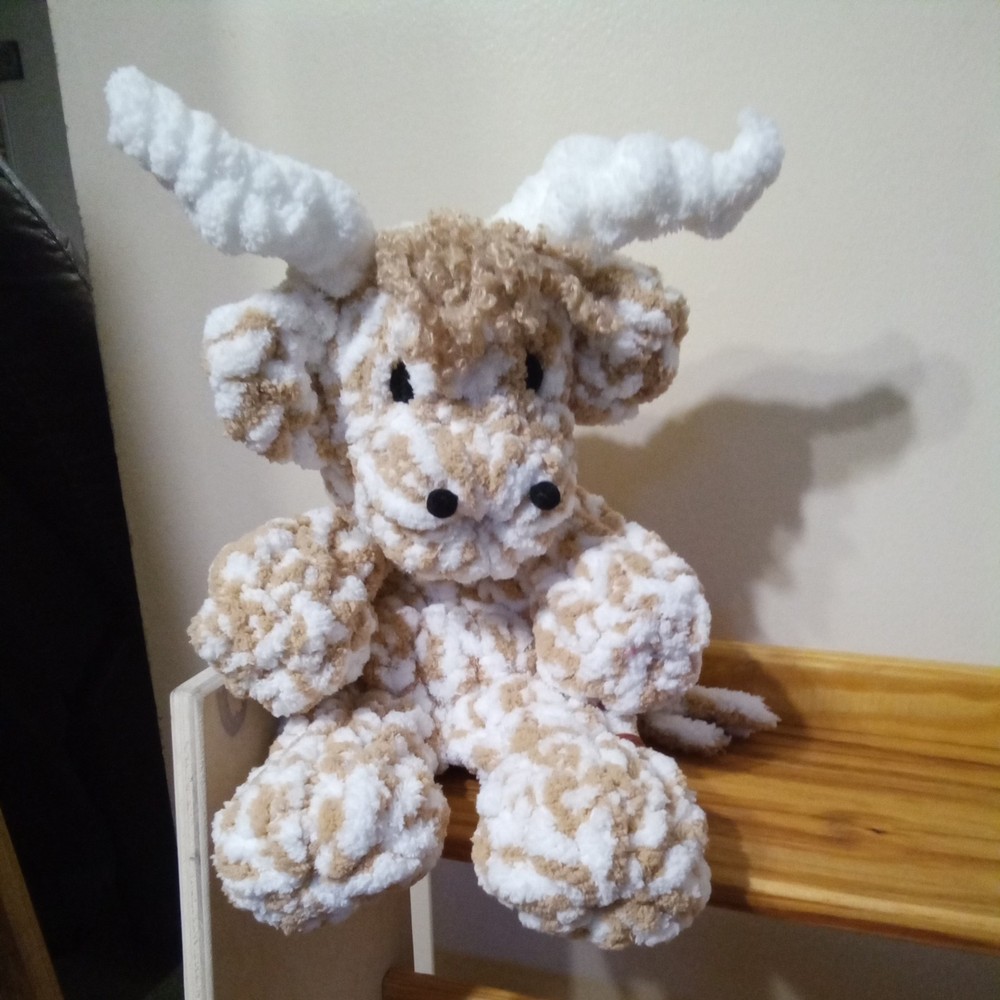 Highlander Cow Handknit Snuggler