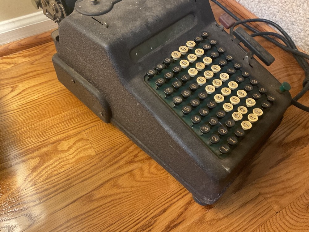 Allen & Wales Model E Adding Machine 1958 Tested Does Turn On