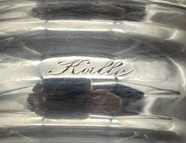 Sterling Silver Napkin Ring Engraved Name “Koille” Webster