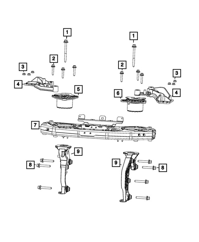 Genuine Mopar Motor Support Bracket 68535968ab