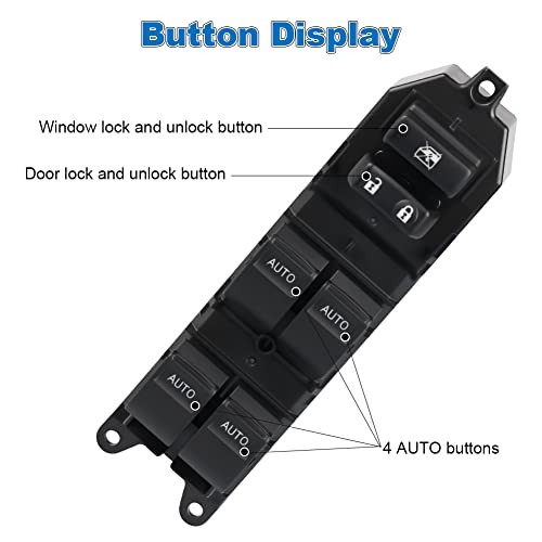 LED Lighted Retrofitting Window Switch Panel Compatible with Toyota Tundra
