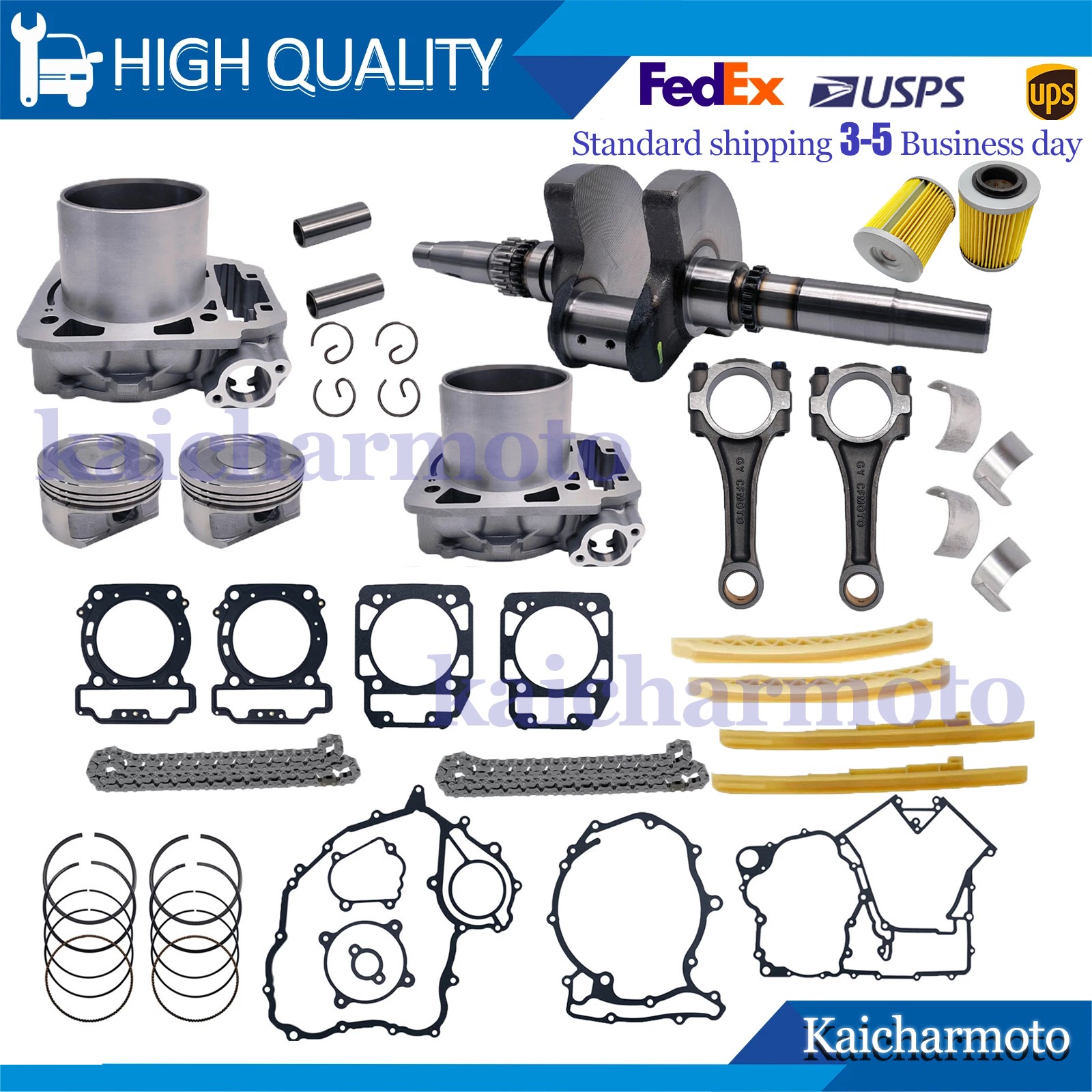 for CFMOTO 1000 Crankshaft A Cylinder Piston Kit Zforce Uforce 0JYA-041000-10012