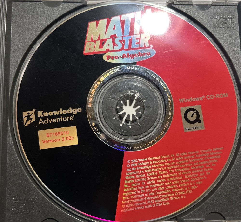 Math Blaster Mystery Pre‑Algebra – Educational CD‑ROM – Windows & Mac Compatible