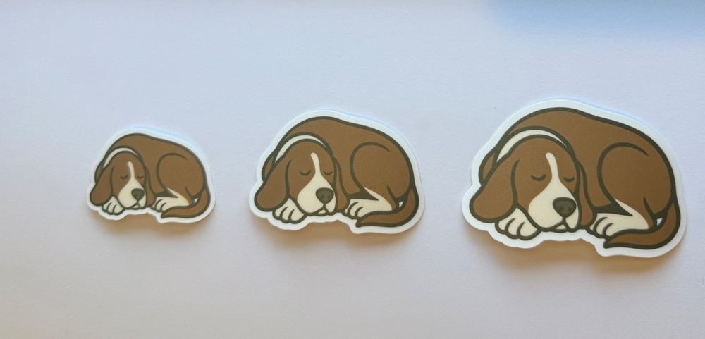 Basset Hound Sleeping Sticker