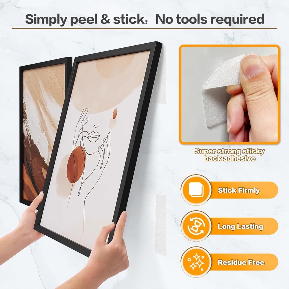 1x3 Inch Hook and Loop Strips, 20 Sets Nylon Self Adhesive Tape, Double Sided...