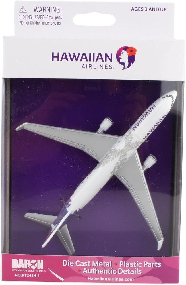 Daron Hawaiian Airlines Single Plane , White