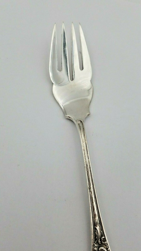 Russian 84 Silver Fish Fork with Fancy Design #7018