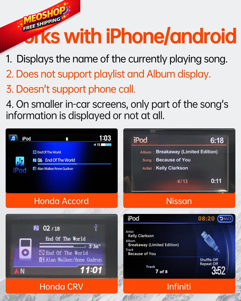 Gitank USB Bluetooth 5.3 Car Adapter Compatible for Small, Black