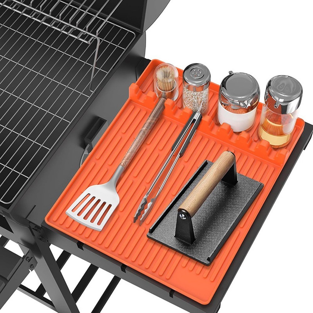 Silicone Griddle Mat Multi Purpose Large Spatula & Drip Pad for Grilling Needs