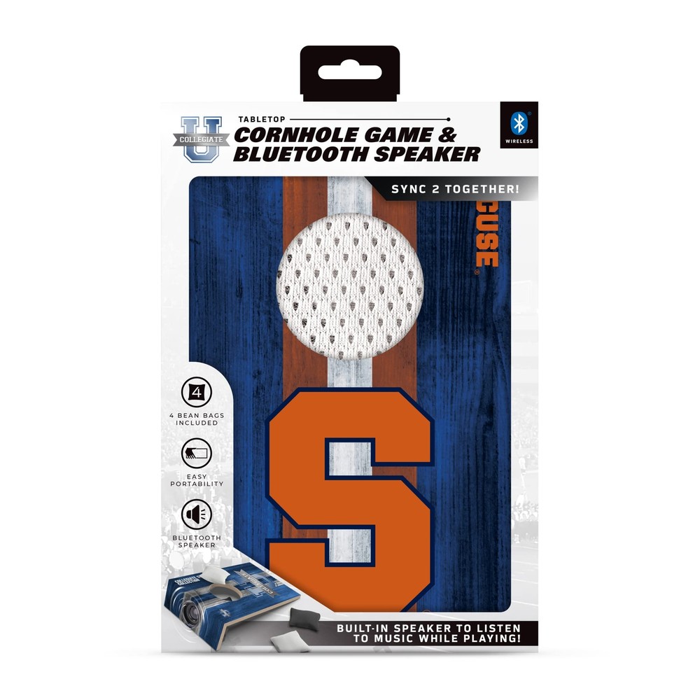 SOAR NCAA Tabletop Cornhole Game and Bluetooth Speaker, Syracuse Orange