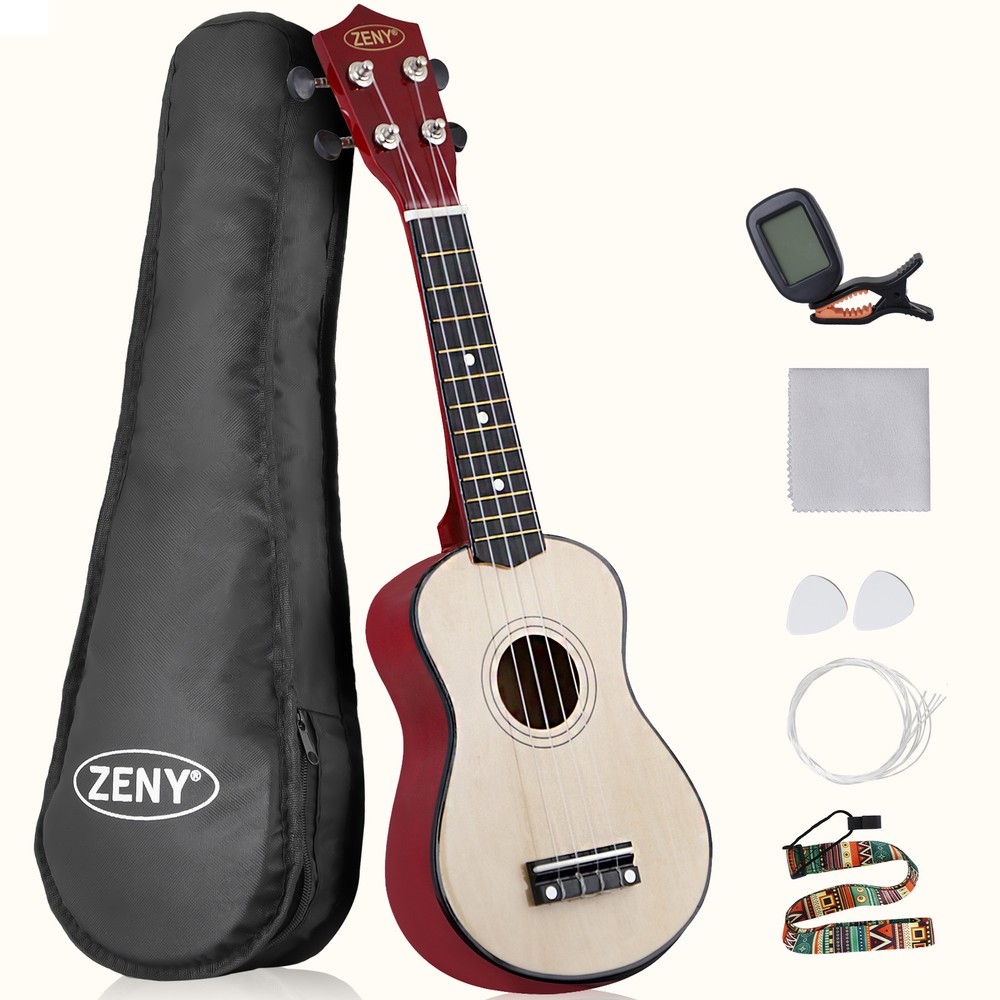 Soprano Ukulele Beginner Kit for Kids Adults Ukelele w/Case Strap Tuner Strings