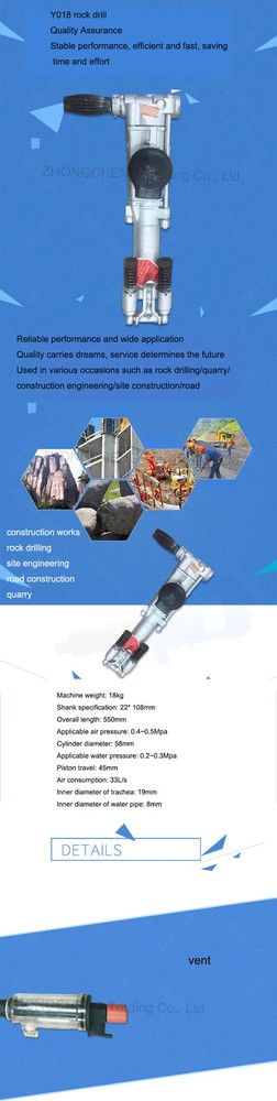 Handheld Mining Rock Drills Blasting Pneumatic Rock Drills Pneumatic Drills