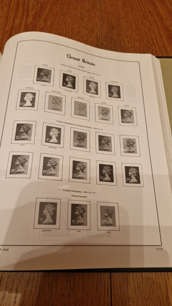 Great Britain Light House 1837-1986 Illustrated Stamp Album Pages. See details