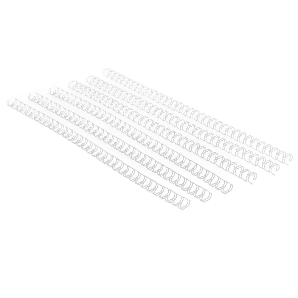 Silver 100x Double Loop Wire Binding Spine 20 Sheet Capacity 3:1 Pitch 34 Loop 6