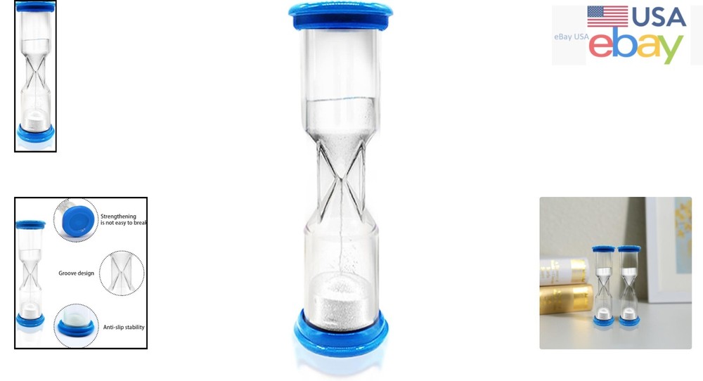 Unique 2 Minute Sand Timer - Blue Acrylic for Timed Testing and Decor
