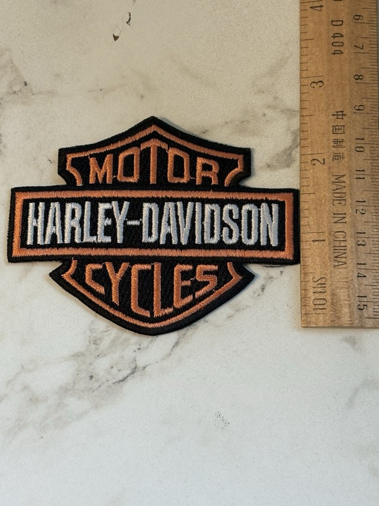 NICE HARLEY-DAVIDSON MOTORCYCLE SHIELD EMBROIDERED VEST/JACKET/VEST/HAT/PATCH 👀