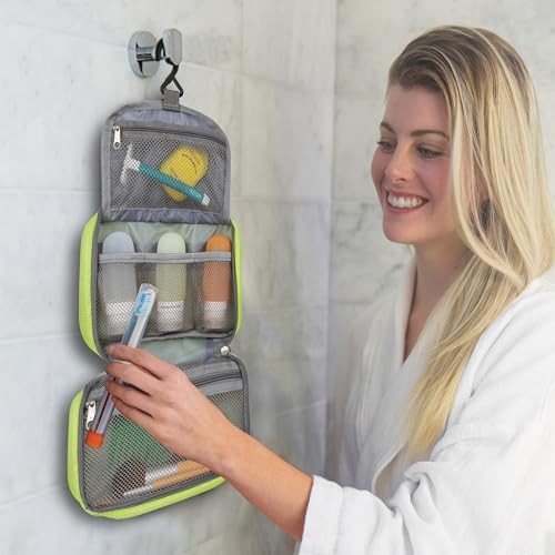 Compact Hanging Toiletry Kit Lime