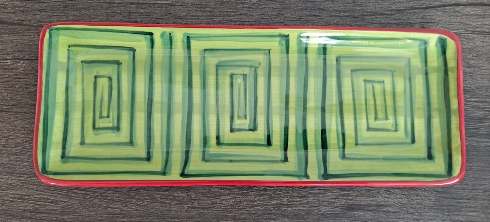 Gail Pittman Rectangle 11" Pottery Tray, Signed