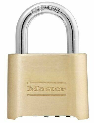 Master Lock Padlock 175D  4 Digit Combination Padlock Re-Settable Combo Lock