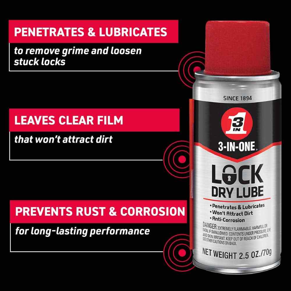 3-IN-ONE Lock Lube 2.5 oz. (2-Pack)