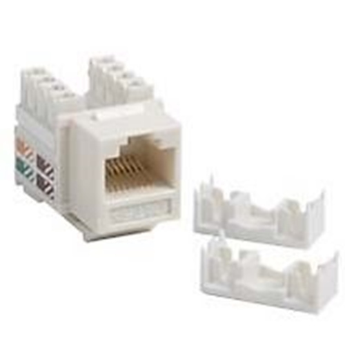 RJ45 ETHERNET KEYSTONE Insert Punchdown Wall Plate  Plug Cat5e White