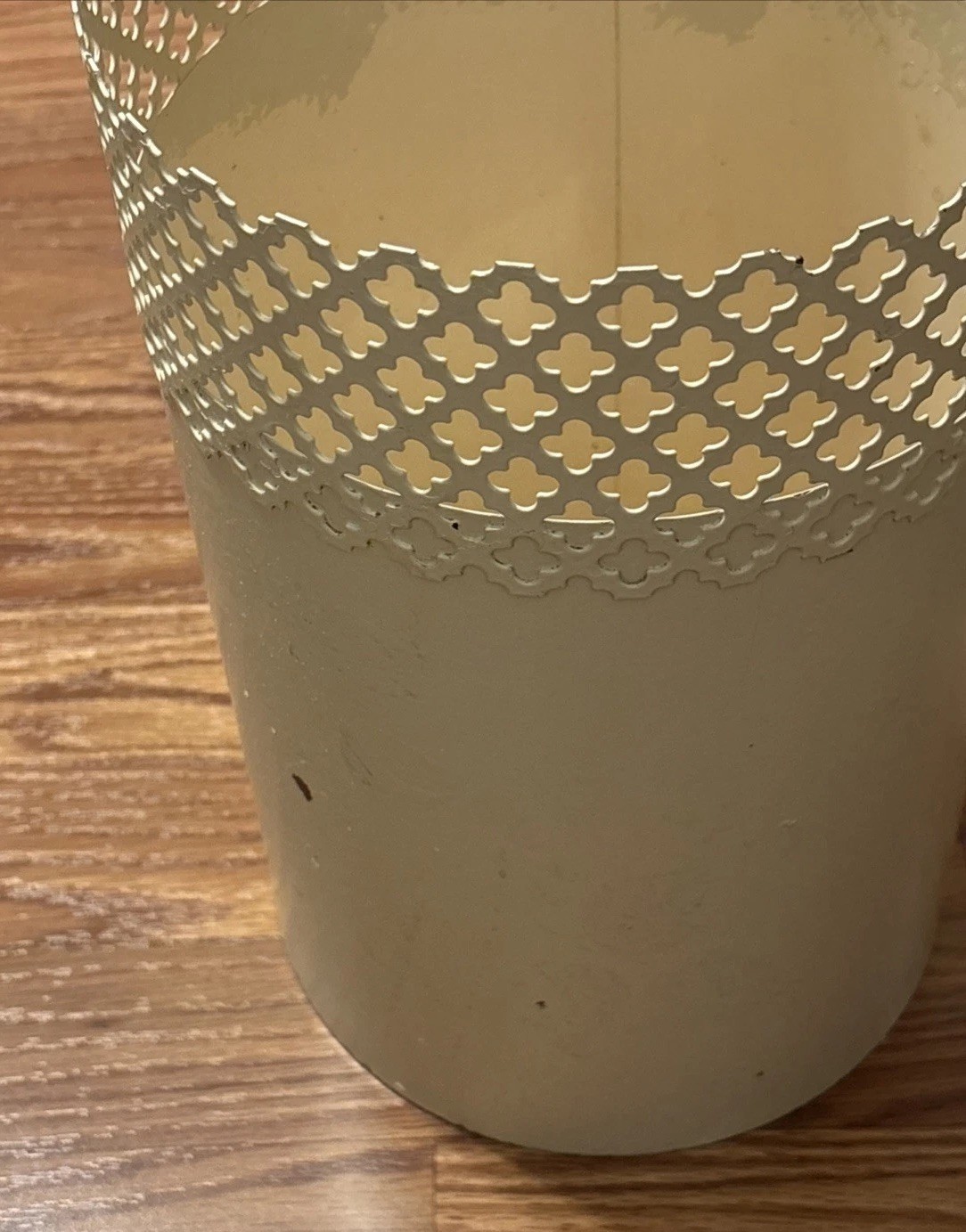 Vintage MCM Art Deco Metal Trash Can Made 1940’s -1960’s- GSN In Missouri RARE