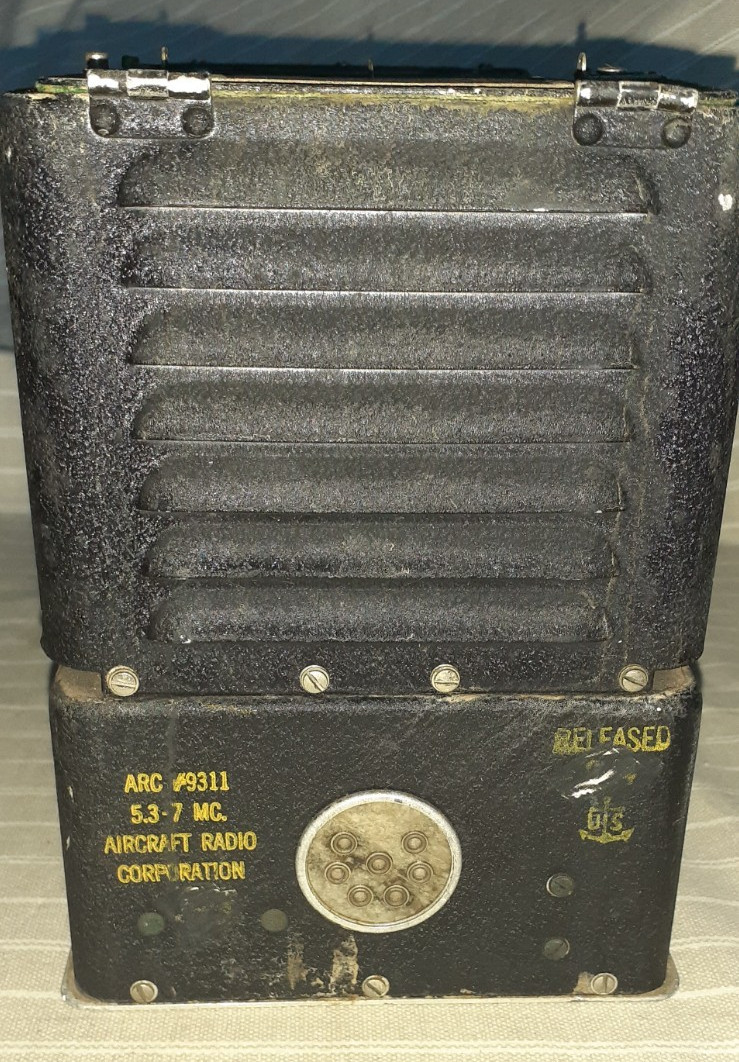 Vintage WWII T-21/ARC-5 5.3-7 MHz Range Aircraft Radio Transmitter, 1944
